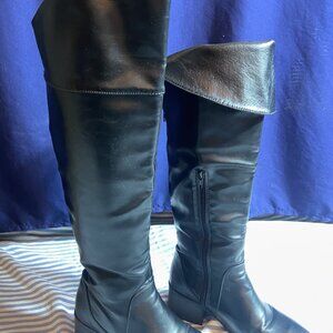 OVER THE KNEE BLACK BOOTS "PATTY"  SZ 8